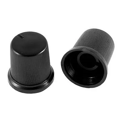 9 Шт. Черный Пластик Потенциометра Вращающиеся Ручки Управления Крышки для 6 мм Dia