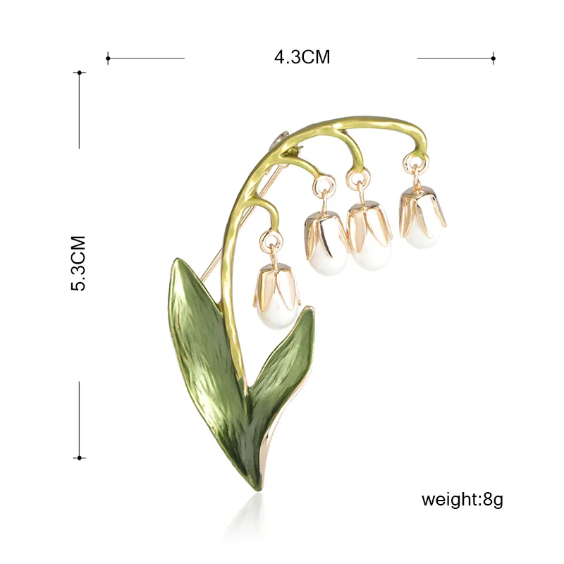 Женская брошь в форме лилии Funmor Цветочная эмалированная булавка цветка