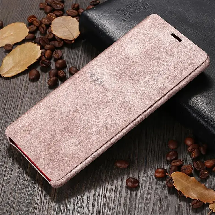 Кожаный чехол X-Level для samsung Note 9 8, ультра тонкий защитный флип-чехол с подставкой для samsung Galaxy Note 8 Note9, чехол - Цвет: Gold