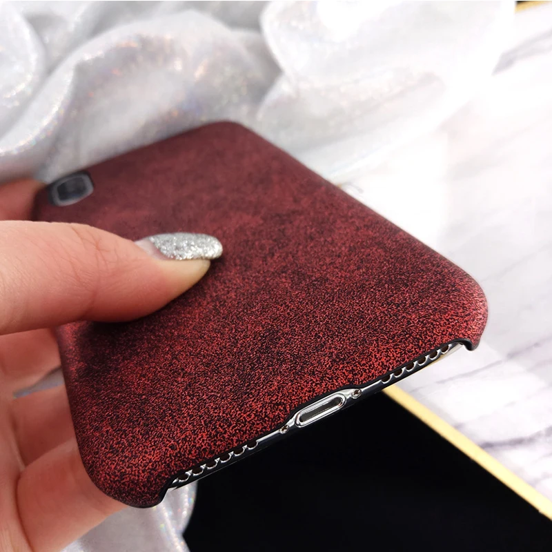 Чехол-накладка из искусственной кожи с пушистой тканью в стиле ретро для iphone X |