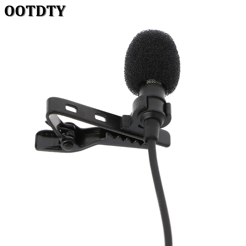 Петличный микрофон OOTDTY с зажимом и отворотом громкой связи для ПК ноутбука