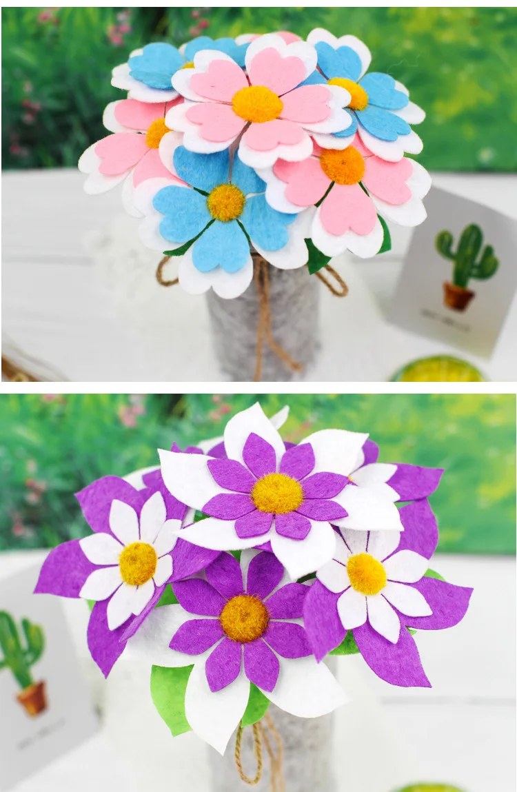 Детские игрушки ремесла дети нетканые DIY Моделирование Букет детский сад Развивающие Игрушки для раннего обучения Монтессори обучающие средства