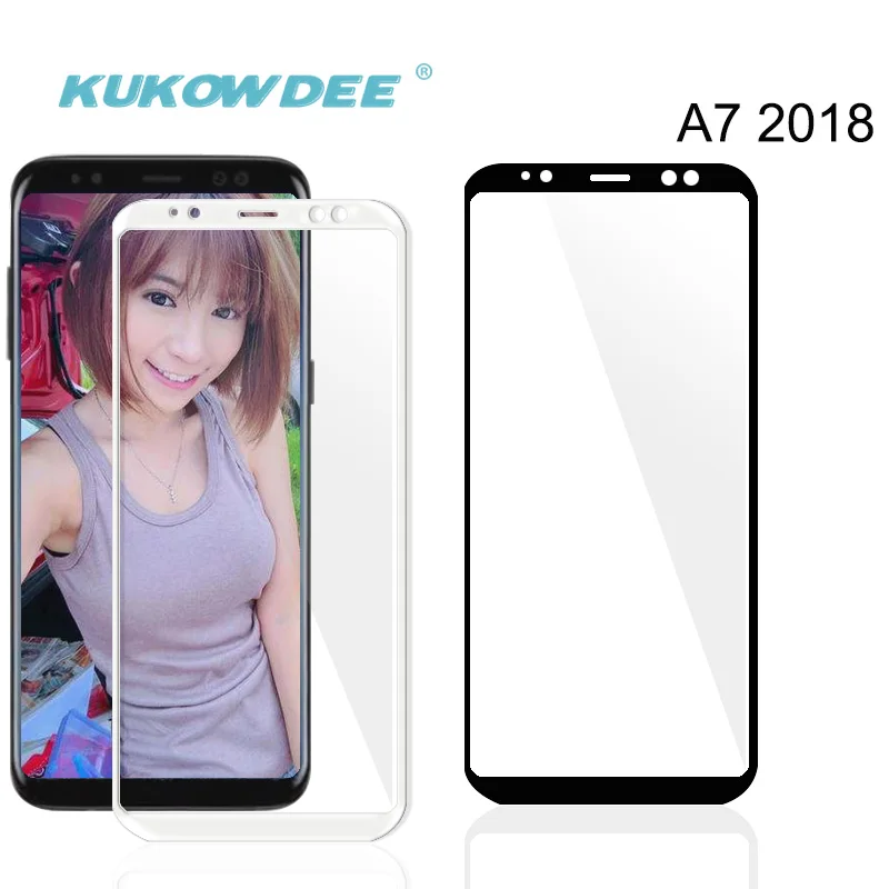 1 шт для передней панели Стекло протектор для samsung A6 A7 A8 плюс A9 A9star lite черное закаленное стекло листовая пленка с пластиной