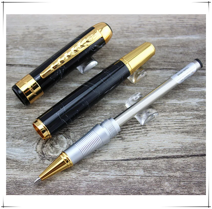 Hgih качественные канцелярские принадлежности jinhao 250 черный и золотой зажим