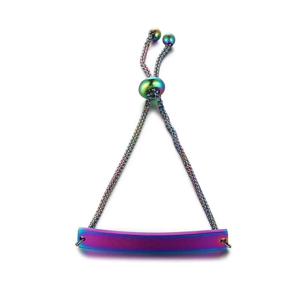 3 шт./лот Хит Радужный Браслет регулируемый 11 + см DIY браслет браслеты с подвеской