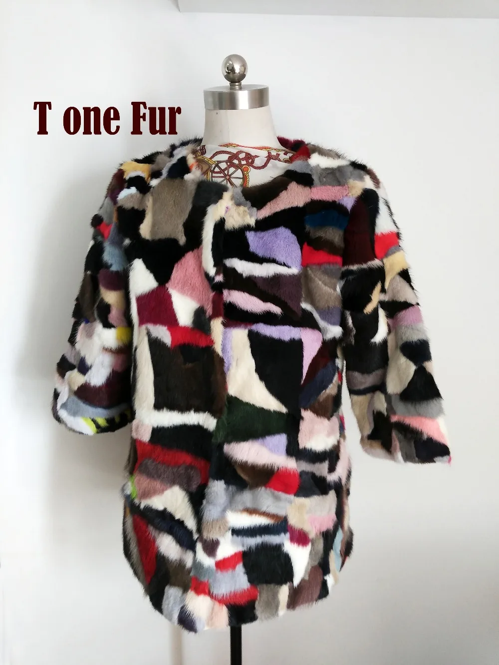 Фабричное производство шуба из натурального меха норки 100% натуральный цветной