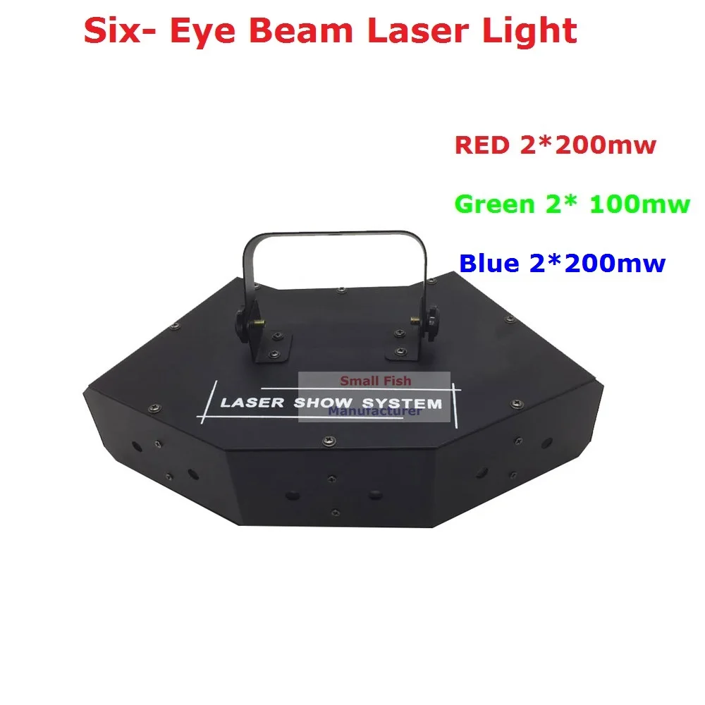 Factory Price Newest Stage Laser Light RGB Full Color Six- Eye Beam Laser Light Club DJ Disco Laser Light Projector New Design