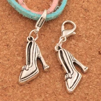 igh heels shoes lobster claw clasp charm beads 33 2x12mm 22pcs zinc alloy jewelry diy c236