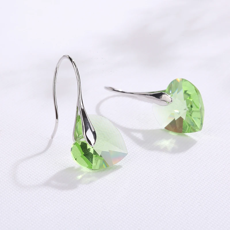 MS Betti, новинка, серьги в виде красного сердца с настоящими кристаллами Swarovski Bijoux, ювелирные изделия с несколькими цветами, опт