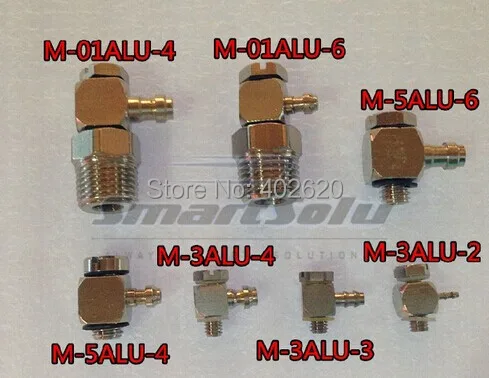 Бесплатная доставка 10 шт./лот SMC Т Тип M 5ALU 4 Пневматический фитинг M5 резьбовой