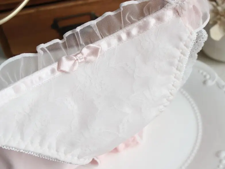 Трусики женские кружевные с жемчугом и бантом 100% реальные фотографии 2-я доставка