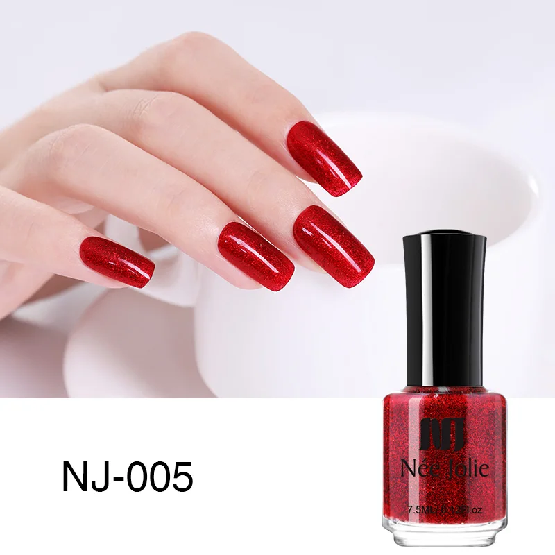 7.5ml NJ005 NEE JOLIE Блеск Мерцающий Блестящий лак для ногтей с блестками чистый цвет ногтей лак DIY маникюр Дизайн ногтей лак - Цвет: 7.5ml NJ005