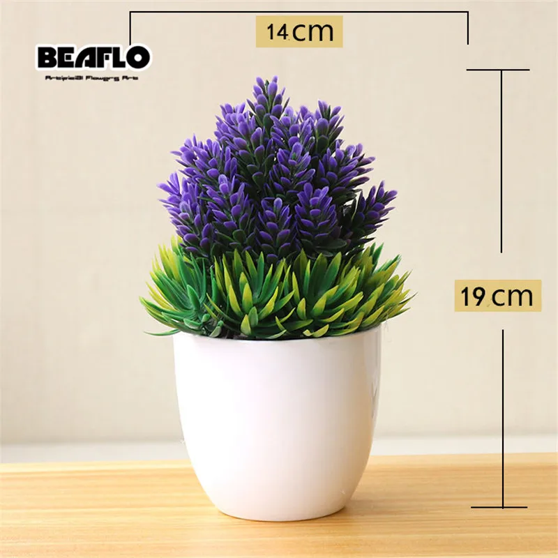 B Purple 1 Набор, деревенские пластиковые цветы в горшках, искусственные растения, искусственный цветок, бонсай, шар, цветочный горшок, украшение для свадьбы, дома, сада, цветочный - Цвет: B Purple