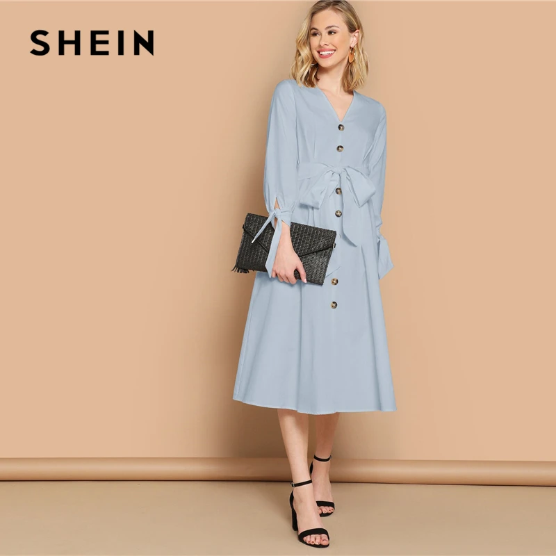 SHEIN Платье С Узлом На Манжетах И Поясом Бохо Цветочные Летние Платья Без Рукавов Женские Элегантные Платья