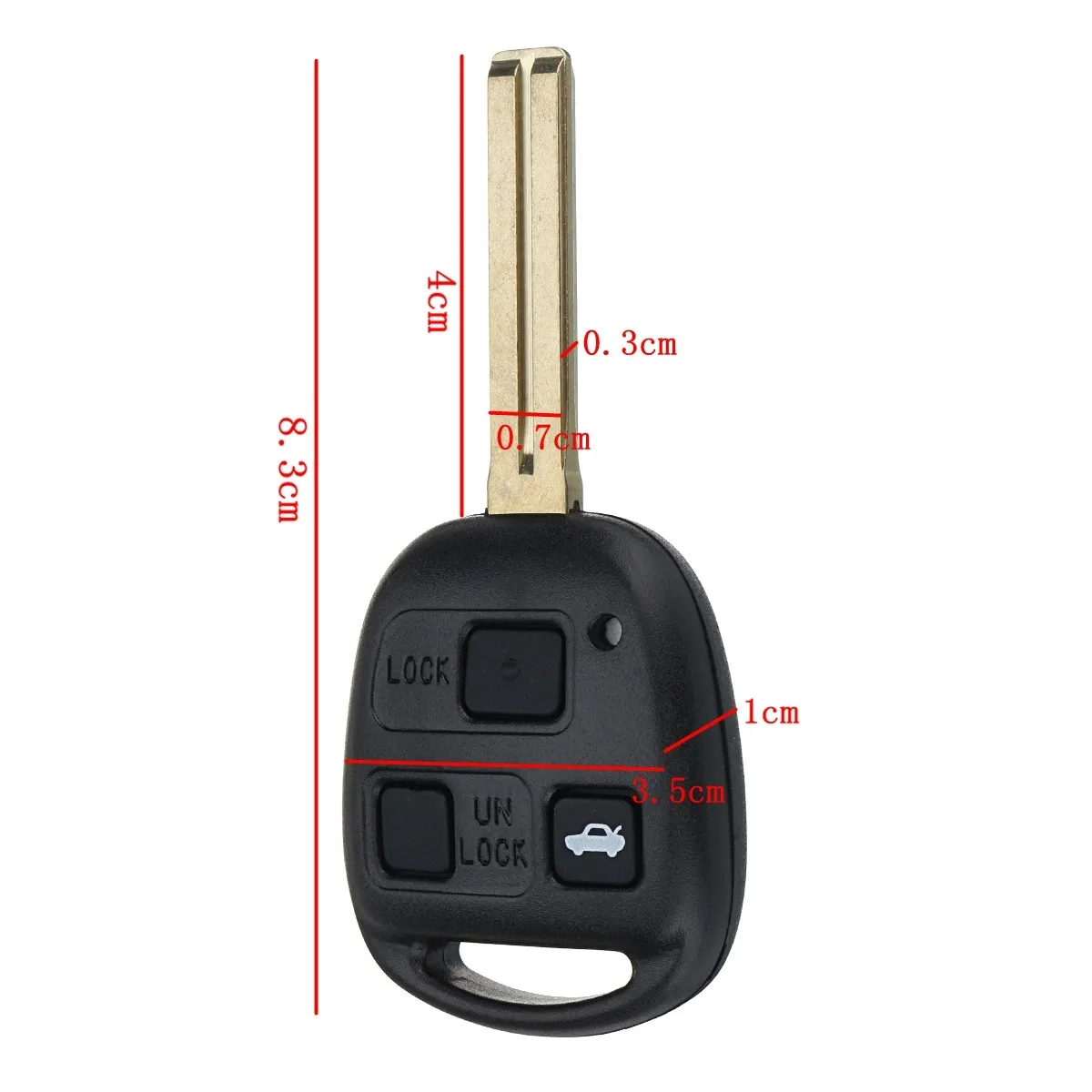 Чехол брелок с 3 кнопками и замком для разблокировки багажника чехол