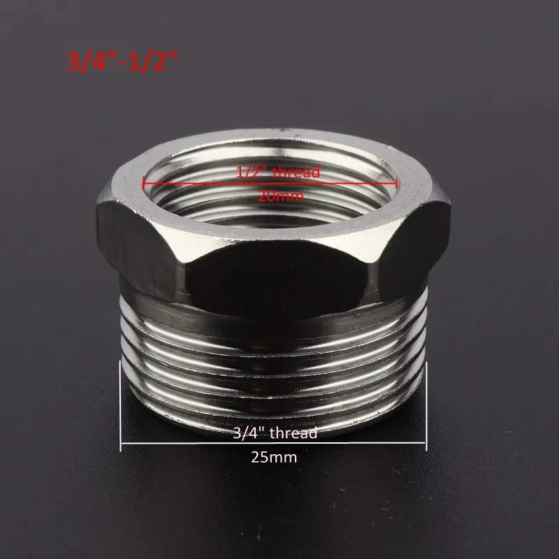 Резьба из нержавеющей стали 1/4 &quot3/8&quot 1/2 &quot3/4&quot 1 &quot Редукционный соединитель