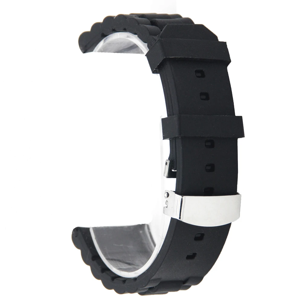 Силиконовый резиновый ремешок для часов 20 мм 22 23 Luminox скрытая застежка на