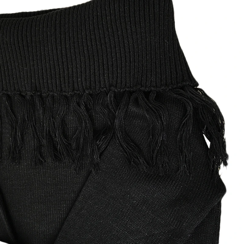 Для женщин свитер Timechee Повседневное Slash шеи кисточкой с длинными рукавами в стиле