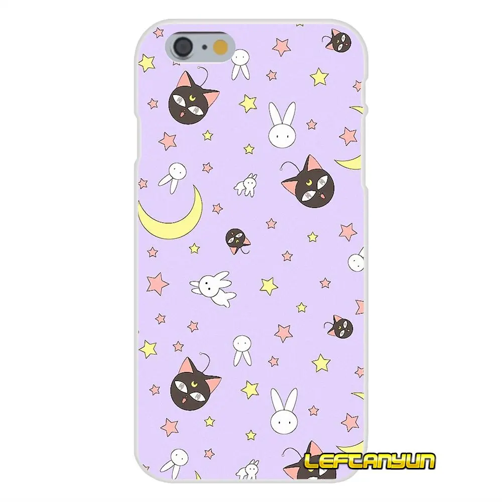 Аниме Сейлор Мун lune cat Тонкий силиконовый чехол для телефона Motorola Moto G LG Spirit G2 G3