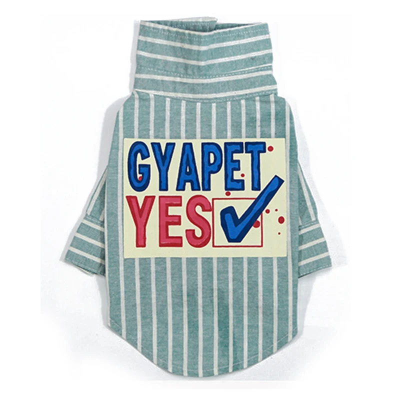 Рубашки для собак 2018 зимняя теплая полосатая одежда животных пальто щенков