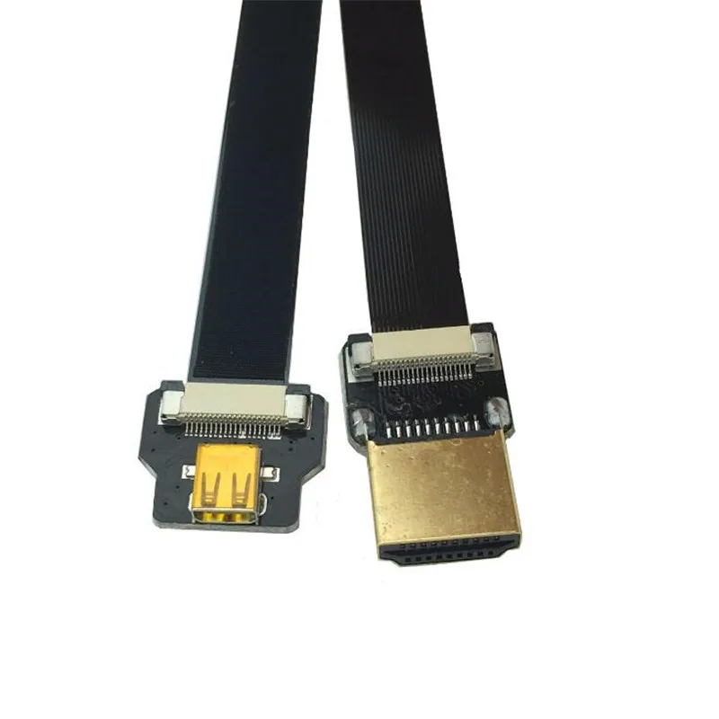 FPV Micro-HDMI Female to HDMI-compatible Male HDTV FPC Flat Cable for Multicopter Aerial Photography 0.05m-0.8m | Компьютеры и офис