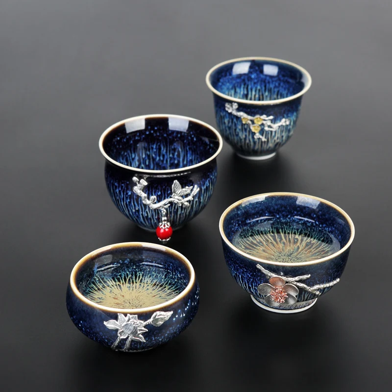 Элегантный глазурь керамические чашки китайский чай чашка фарфор таинственный