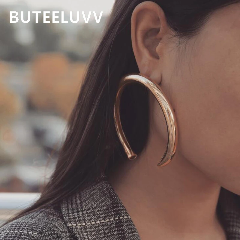 Женские массивные серьги BUTEELUVV в стиле панк с новой луной винтажные креативные