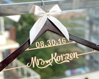 customize wood bridal last name hanger wedding hanger personalized with date and name rustic wedding dress hanger