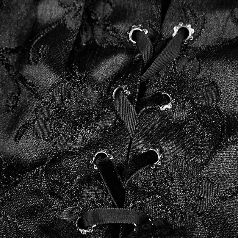 Женская Двухслойная юбка с высокой талией и шнуровкой в стиле панк-рейв