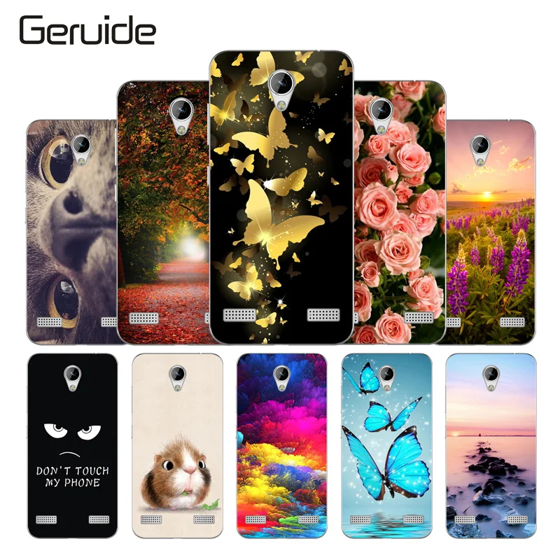 Geruide Мягкий ТПУ чехол для ZTE Blade A520 Чехлы силиконовые гибкие Цветы Окрашенные A | Чехлы-накладки -32854708346