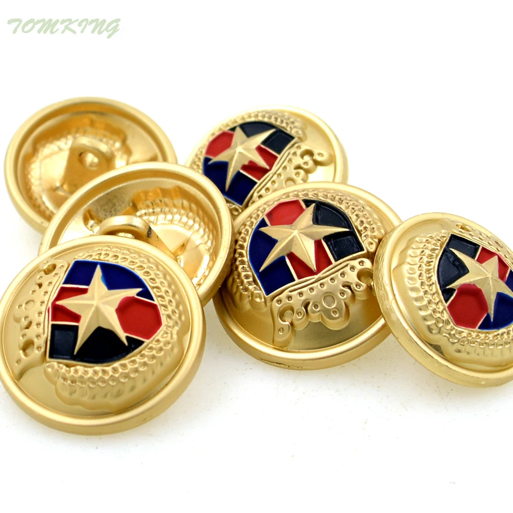 Новые модные декоративные кнопки высокого качества матовые золотые армейские в
