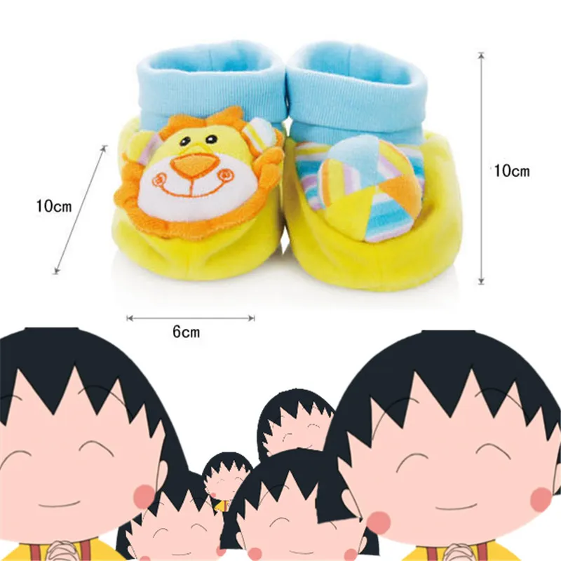 Высокое качество 2 предмета детские погремушки Детские носки с милыми рисунками