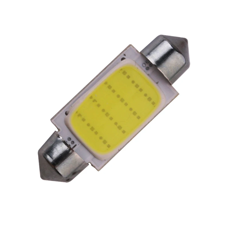 10pcs car buld 12V sigal lamp super bright cob reading interior light decoration Festoon 31mm 36mm Socket auto white lamparas | Автомобили