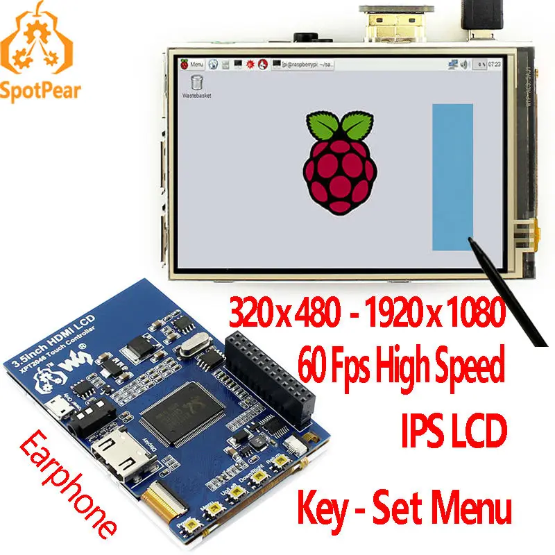 Raspberry Pi 3 5 дюйма HDMI LCD сенсорный экран дисплей 60 fps 1920*1080 IPS|raspberry pi|touchscreen raspberry