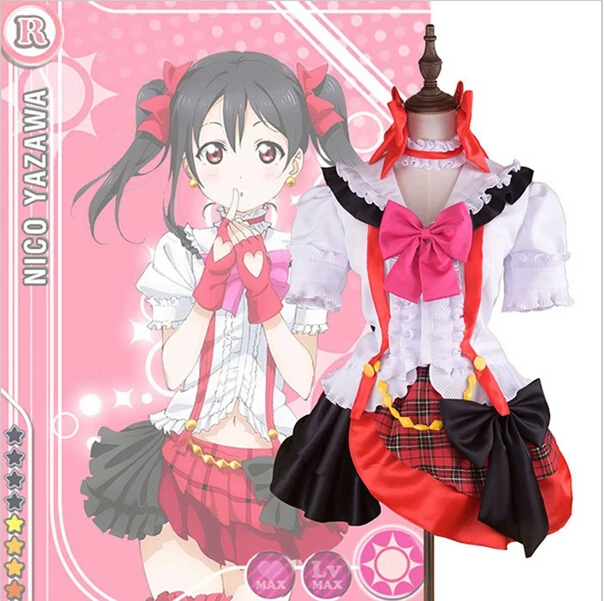 Люблю жить! Карнавальный костюм Nico Yazawa для выступлений на сцене униформа