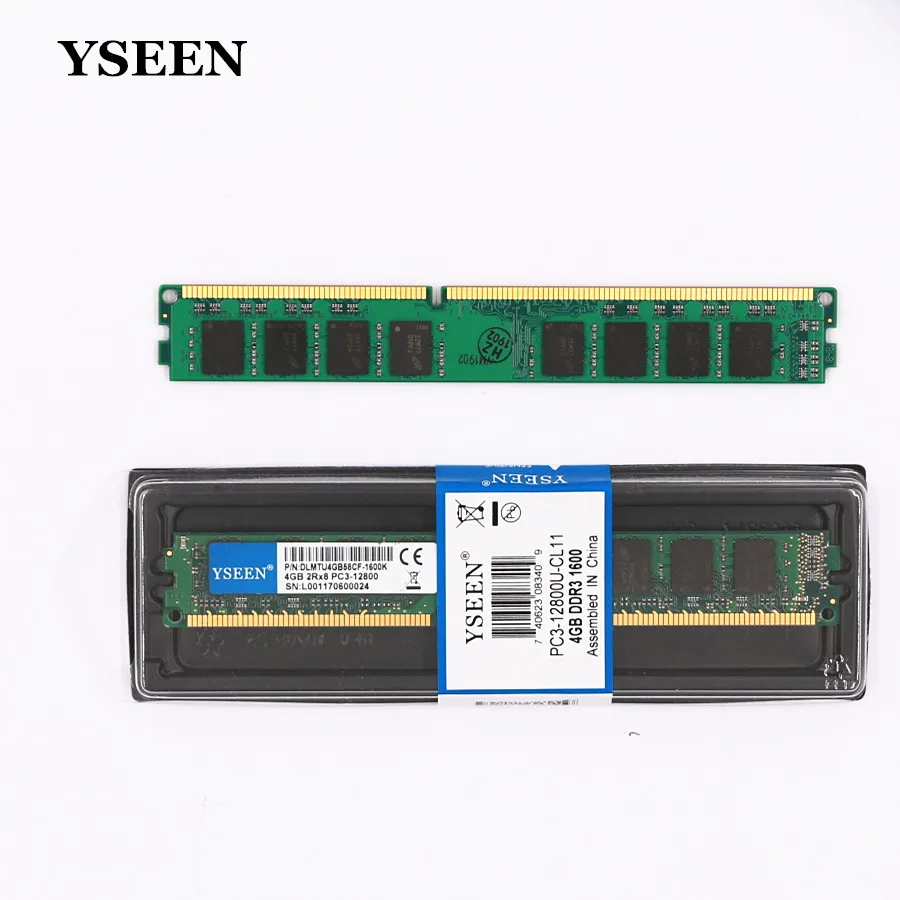 YSEEN Оперативная память DDR3 4G 1333 8G 1600 МГц память для настольного компьютера