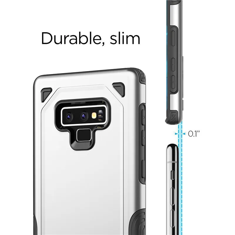 for Samsung Galaxy S9 S8 A6 Plus Note 9 8 S7 Edge A8 Back Shell Motion Armor Protection 2 In 1 PC+TPU Cover Charger with Case |