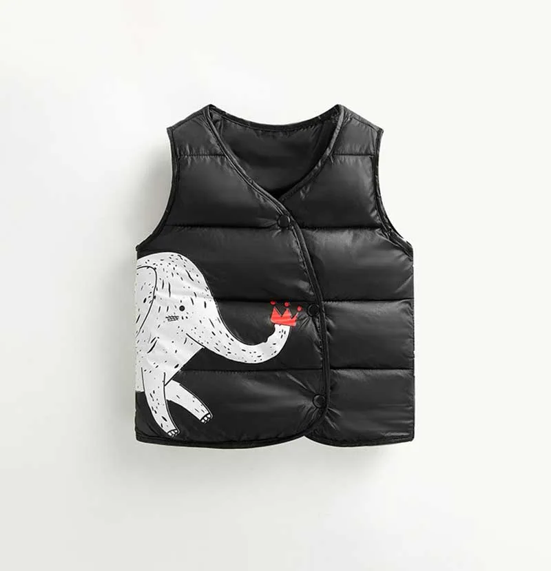 BibiCola bebe/Теплый жилет Детские Зимние Модные жилеты с рисунками Детская Хлопковая