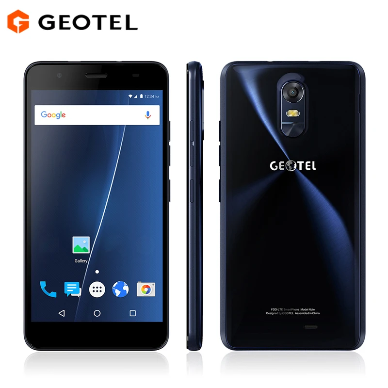 Original Geotel Note 3GB RAM 16GB ROM 5.5&quot FHD Android 6.0 MTK6737 Quad Core 4G LET Smartphone 8.0MP Camera 3200mAh Cellphone |