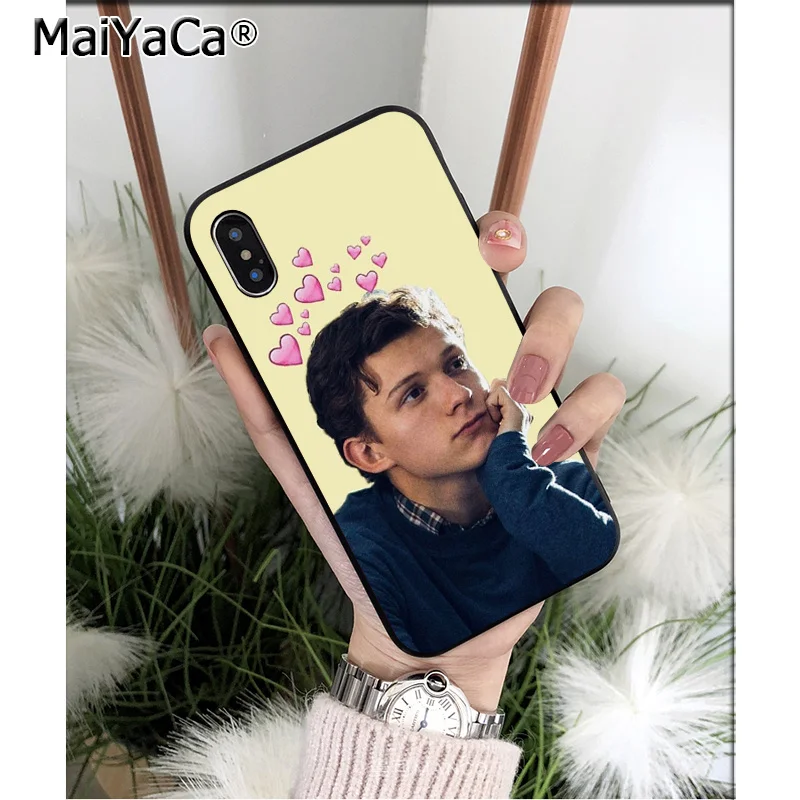 MaiYaCa Человек-паук том Холланд ТПУ Мягкие аксессуары для телефона чехол Apple iPhone 8 7 6