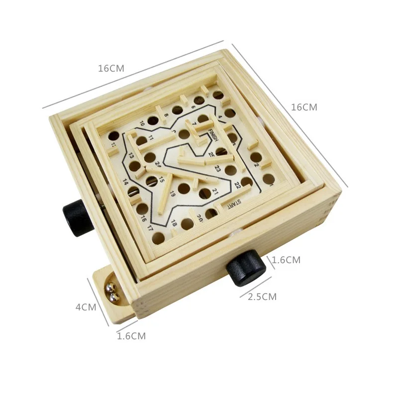 Мини деревянный лабиринт настольная игра шар Деревянный головоломка магический