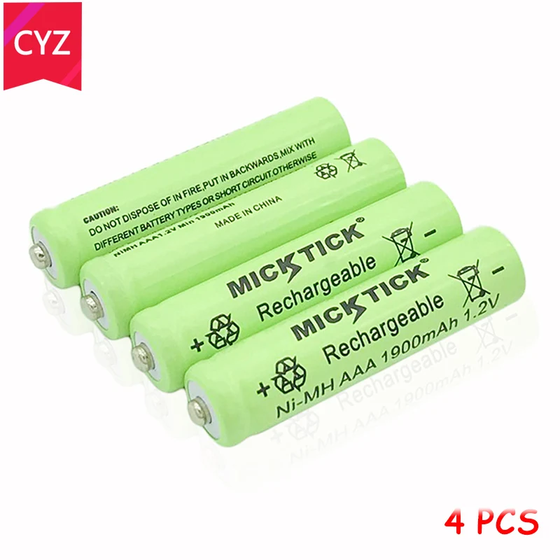 2 шт. 2X 1 в AAA aaa 3A 7 # никель металлогидридный аккумулятор MICKTICK 1900 мАч аккумуляторные