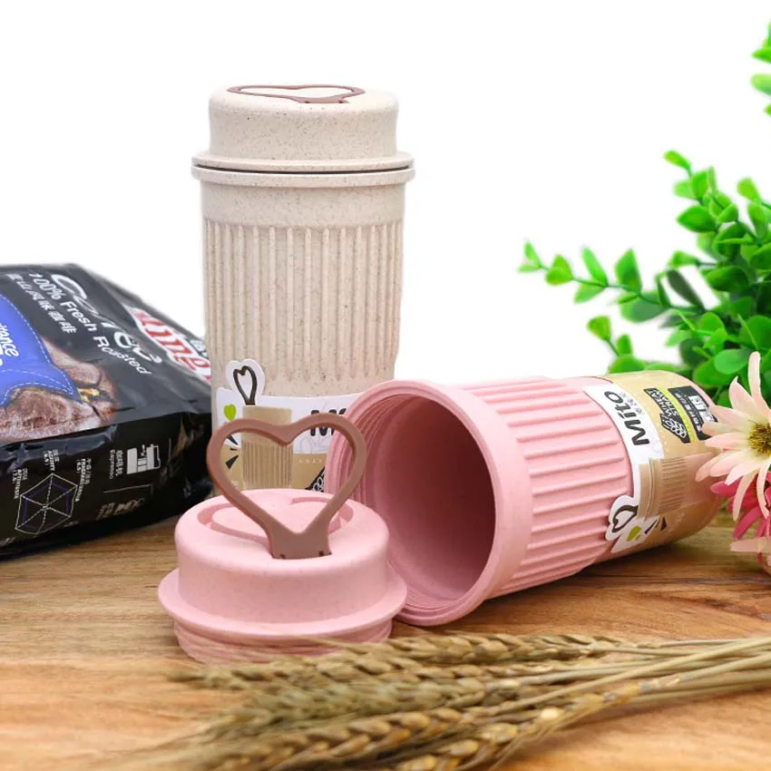 100% пищевая пластиковая кружка для чая из пшеничного стебля кофейная пшеничной