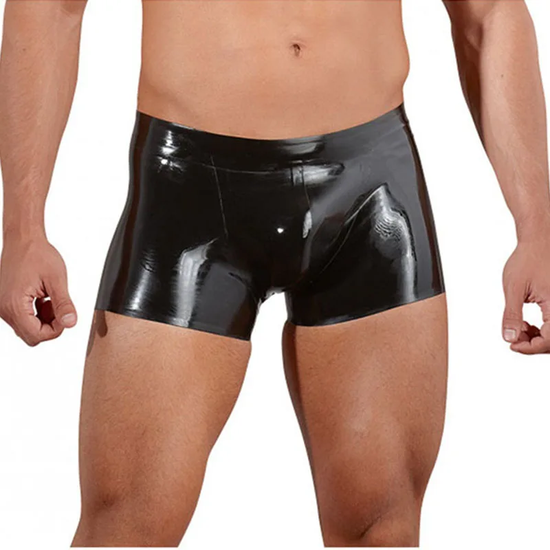 

Men Wetlook Faux Leather Boxer Shorts Cueca Underwear Open Hip Crotchless Male Gay Leather Sexy Trunks Boxers Panties Underpants