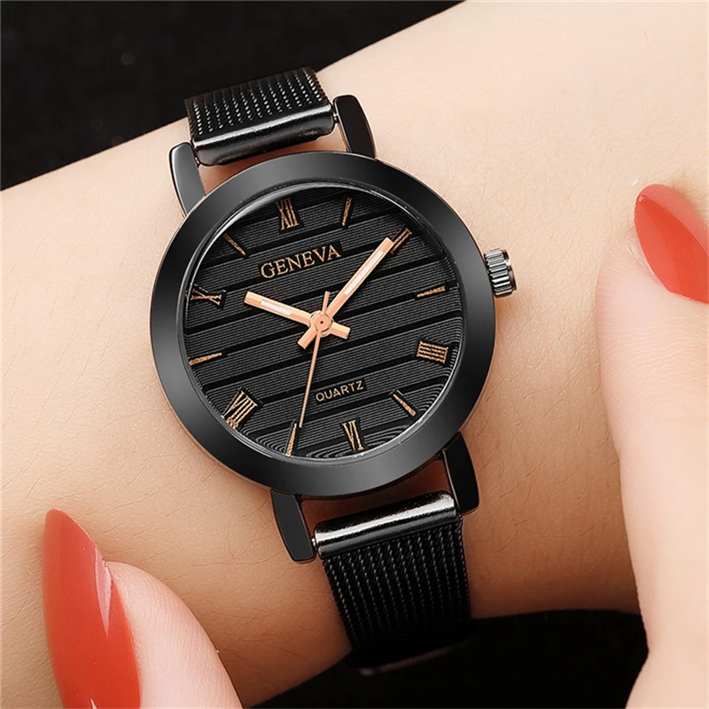 

Luxury Ladies Fashion Rose Gold Watch Women Quartz Stainless Steel Wrist Watch Casual Clock Montre Femme 2021 Drop Shipping