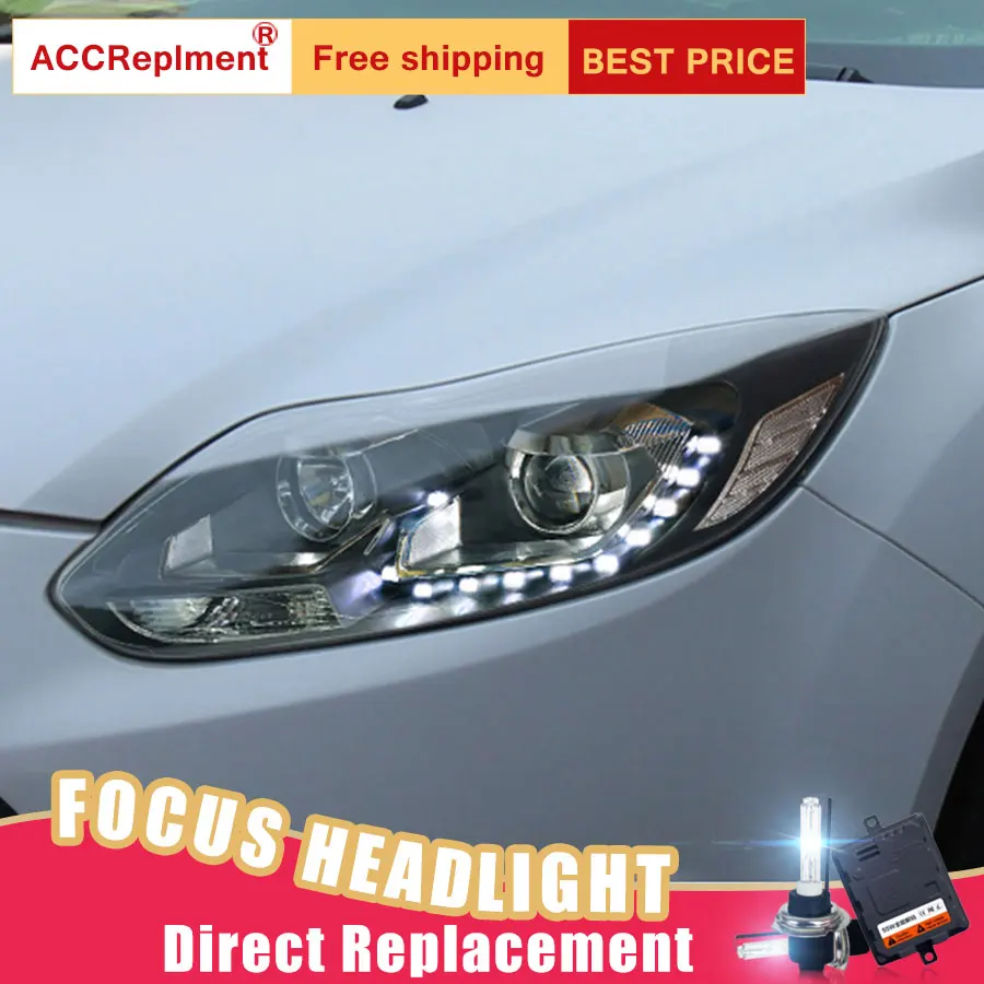 2 шт. светодиодный ные фары для Ford focus 2012-2014 Автомобильные ангельские глазки