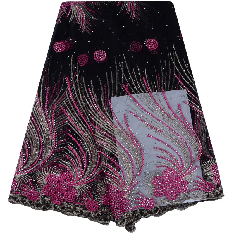 

Latest African Lace Teal Simple Design French Tulle Lace With Stones Nigerian Embroidered French Lace Fabric For Wedding F917