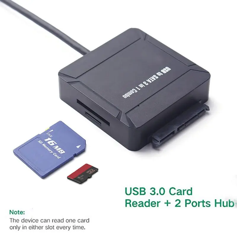 Кабель-адаптер USB 3 0 к SATA для жесткого диска 2 5 дюйма устройства чтения SD/TF карт