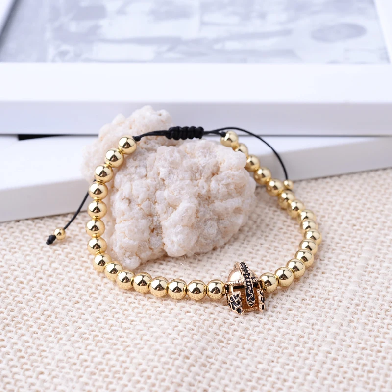 Мужской регулируемый браслет BOJIU золотистый серебристый розовый черный из