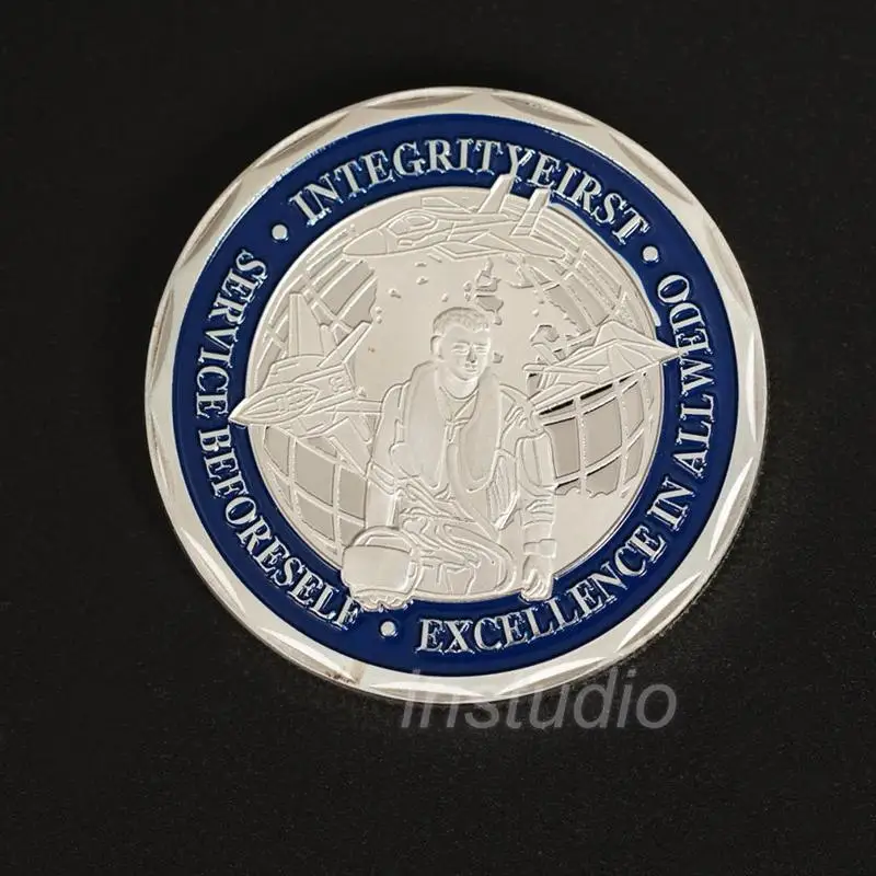 US Challenge Coin св. Майкла Архангела ВВС США полиция безопасности памятная
